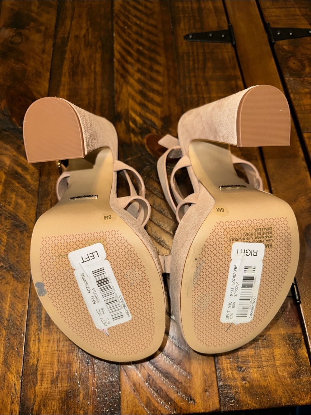 Gianni Bini Margee Nude Suede Platform Sandals Size 8 NWOB - Picture 8 of 9